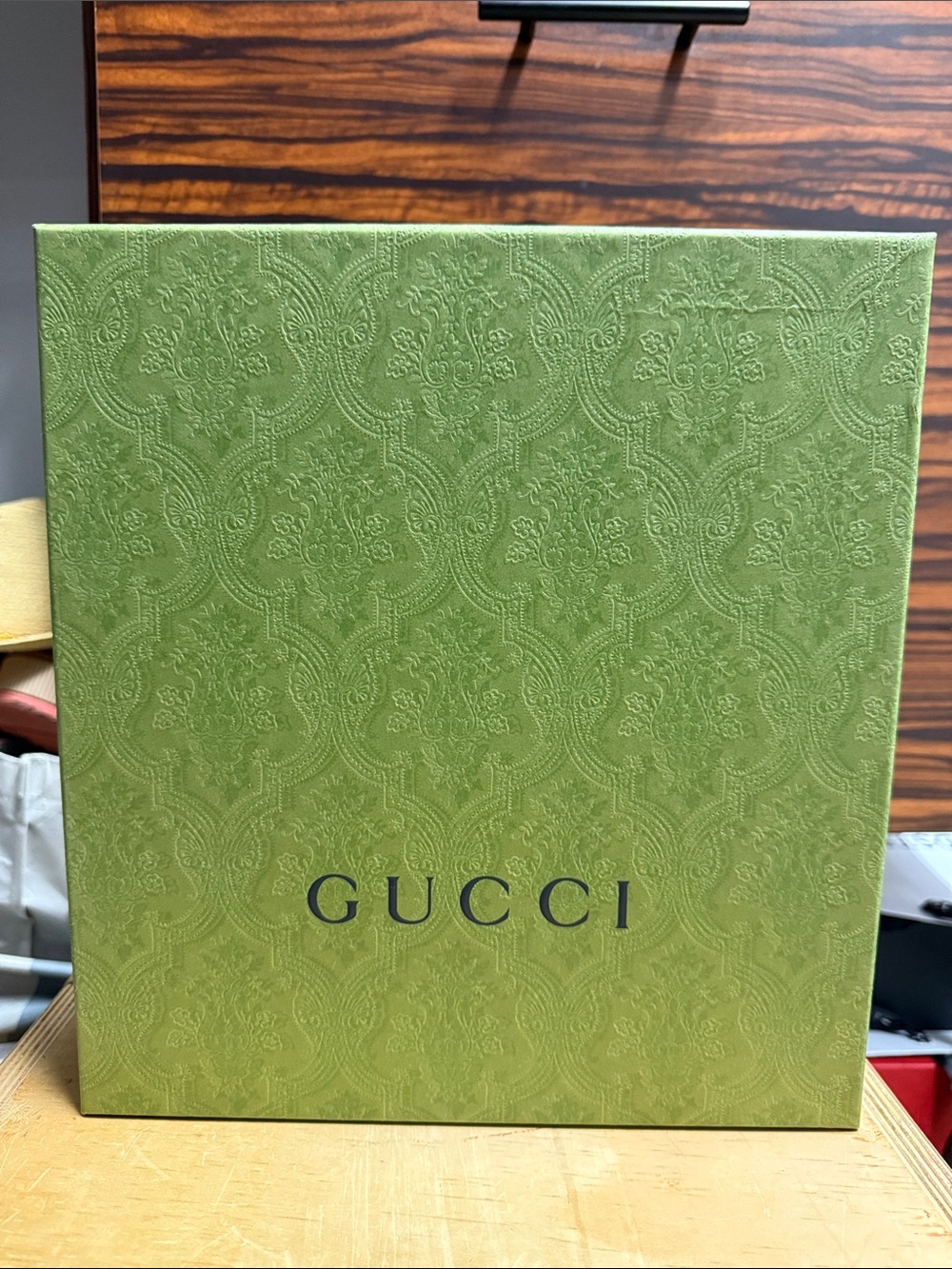 Gucci Olive Green Embossed Decorative Box
